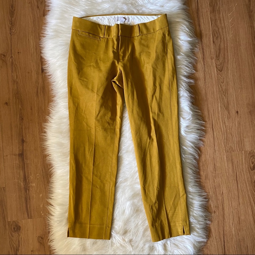 BANANA REPUBLIC YELLOW MUSTARD CROP PANTS